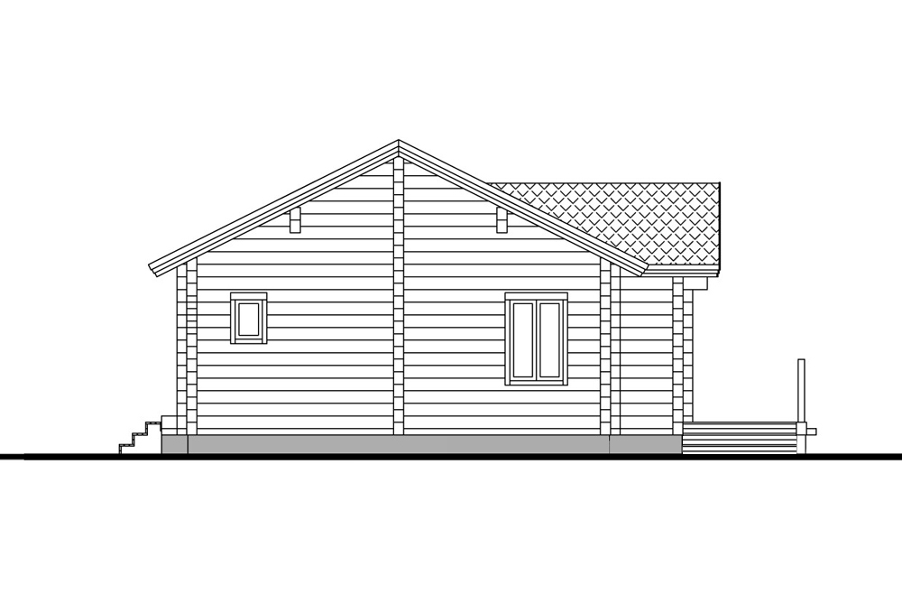 Деревянный дом и баня из бруса. Проект номер 201
